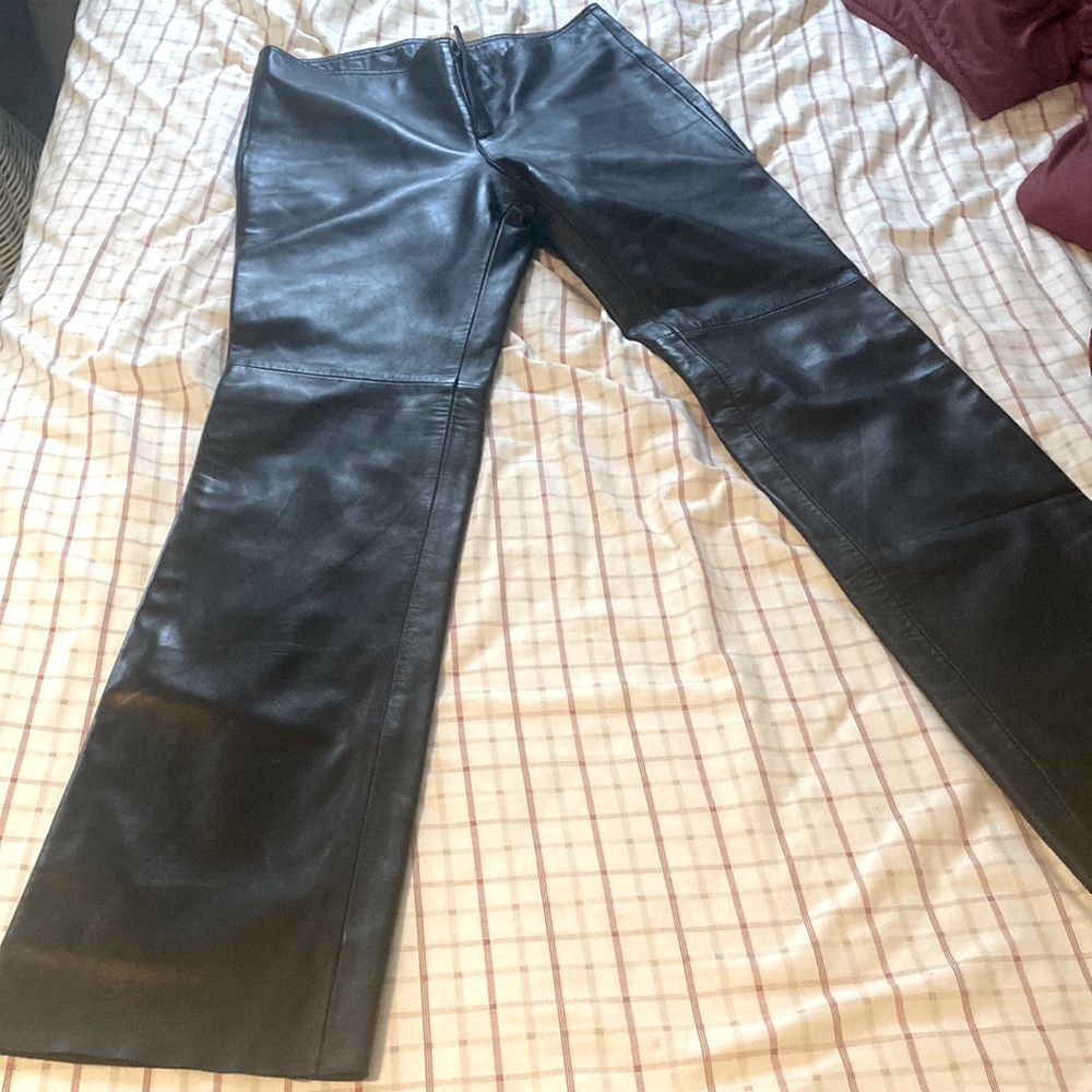 Banana Republic Leather Black Pants Size 8